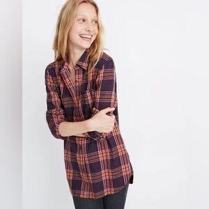 Madewell Flannel Classic Ex-Boyfriend Shirt in Edith Plaid